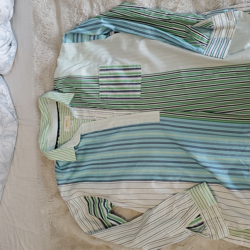 Maeve Anthropologie Alix Oversized Henley Popover Tunic Blouse - Picture 2 of 10